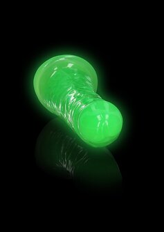 Slim Dildo Suction Cup - GitD - 6&#039;&#039; / 15,5 cm - Neon Green