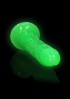 Slim Dildo Suction Cup - GitD - 8&#039;&#039; / 20 cm - Neon Green