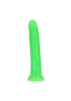 Slim Dildo Suction Cup - GitD - 9&#039;&#039; / 22,5 cm - Neon Green