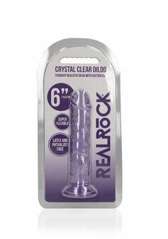 Straight Realistic Dildo Suction Cup - 6&#039;&#039; / 14,5 - Purple