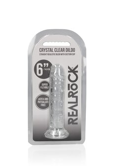 Straight Realistic Dildo Suction Cup - 6&#039;&#039; / 14,5 - Tra
