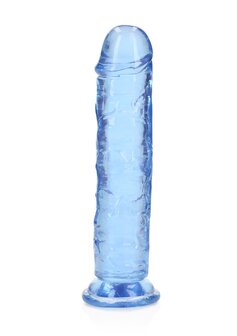 Straight Realistic Dildo Suction Cup - 7&#039;&#039; / 18 - Blue