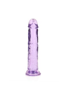 Straight Realistic Dildo Suction Cup - 7&#039;&#039; / 18 - Purple