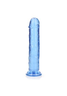 Straight Realistic Dildo Suction Cup - 8&#039;&#039; / 20 - Blue