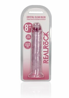 Straight Realistic Dildo Suction Cup - 8&#039;&#039; / 20 - Pink