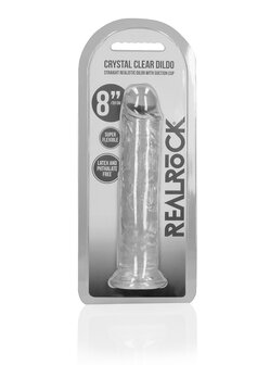 Straight Realistic Dildo Suction Cup - 8&#039;&#039; / 20 - Tra