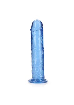 Straight Realistic Dildo Suction Cup - 9&#039;&#039; / 23 - Blue