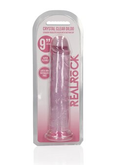 Straight Realistic Dildo Suction Cup - 9&#039;&#039; / 23 - Pink