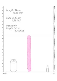 Realistic Double Dong - 13&#039;&#039; / 34 cm - Pink
