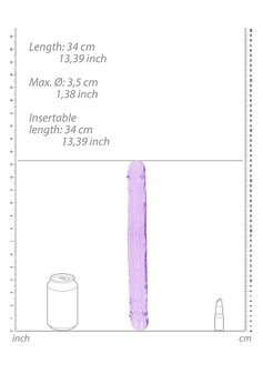 Realistic Double Dong - 13&#039;&#039; / 34 cm - Purple