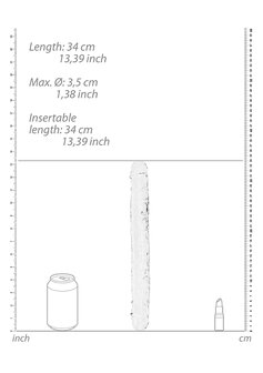 Realistic Double Dong - 13&#039;&#039; / 34 cm - Transparent