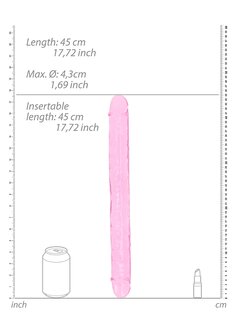 Realistic Double Dong - 18&#039;&#039; / 45 cm - Pink