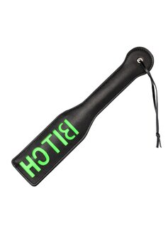 &#039;Bitch&#039;&#039; Paddle - Glow in the Dark - Black/Neon Green