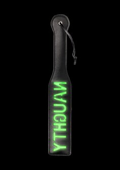 &#039;Naughty&#039;&#039; Paddle - Glow in the Dark - Black/Neon Green
