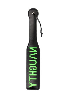 &#039;Naughty&#039;&#039; Paddle - Glow in the Dark - Black/Neon Green