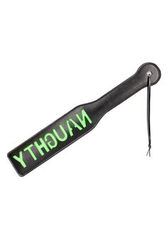 &#039;Naughty&#039;&#039; Paddle - Glow in the Dark - Black/Neon Green