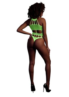 Body with Grecian Neckline - Neon Green - XS/XL XS-XL