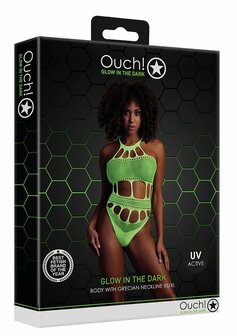 Body with Grecian Neckline - Neon Green - XS/XL XS-XL