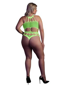 Body with Grecian Neckline - Neon Green - XL/XXXXL XL-XXXXL