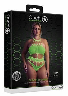 Body with Grecian Neckline - Neon Green - XL/XXXXL XL-XXXXL