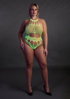 Body with Grecian Neckline - Neon Green - XL/XXXXL XL-XXXXL