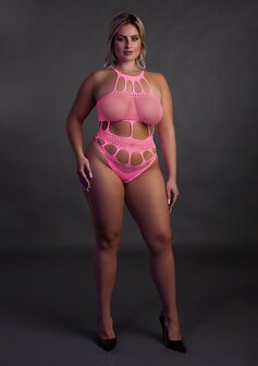 Body with Grecian Neckline - Neon Pink - XL/XXXXL XL-XXXXL