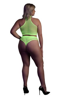 Turtle Neck and High Waist Slip - Green - XL/XXXXL XL-XXXXL