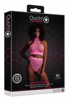 Turtle Neck and High Waist Slip - Pink - XS/XL XS-XL