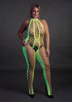 Bodystocking with Halterneck - Green - XL/XXXXL XL-XXXXL