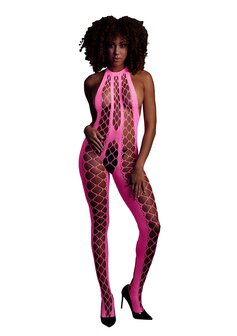 Bodystocking with Halterneck - Pink - XS/XL XS-XL