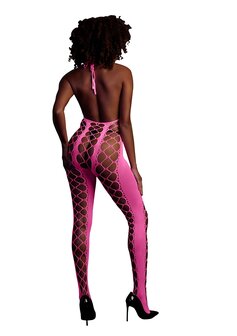 Bodystocking with Halterneck - Pink - XS/XL XS-XL