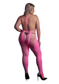 Bodystocking with Halterneck - Pink - XL/XXXXL XL-XXXXL