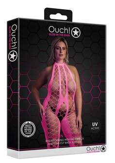 Bodystocking with Halterneck - Pink - XL/XXXXL XL-XXXXL