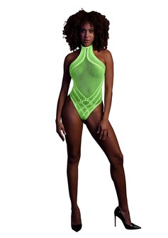 Body with Halter Neck - Neon Green - XS/XL XS-XL