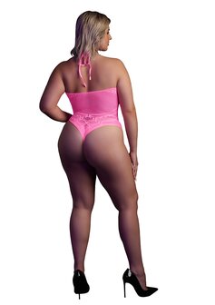 Body with Halter Neck - Neon Pink - XL/XXXXL XL-XXXXL