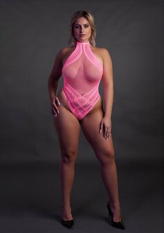 Body with Halter Neck - Neon Pink - XL/XXXXL XL-XXXXL
