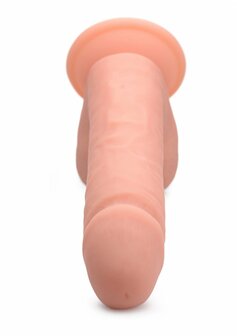Vibrerende Afstandsbedienbare Siliconen Dildo met Ballen - 20,5 cm
