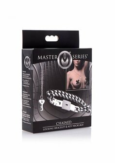 Chained Vergrendelingsarmband en Ketting met Slot