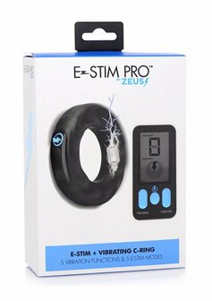 E-Stim Pro - Silicone Vibrating Cockring + Remote Control