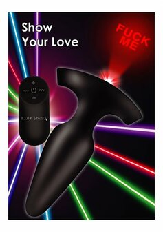 Laser Fuck Me - Butt Plug met Afstandsbediening - Klein