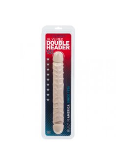 Jr. Veined Double Header - Dildo met Dubbele Uiteinden - 30 cm