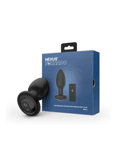 Tornado - Remote Control Rotating Butt Plug - Black