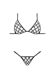 Orthia - Sexy Immitatieren Net Set met BH en G-String - XXL Queen Size