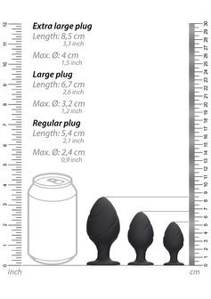 Gewervelde Butt Plug Set