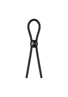Forge - Single Adjustable Lasso Silicone Cock Ring - Black