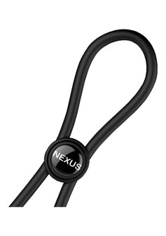 Forge - Single Adjustable Lasso Silicone Cock Ring - Black