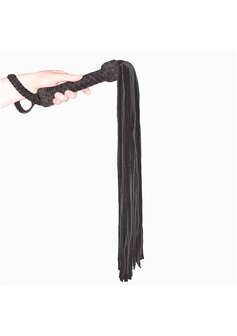 Leather Suede Flogger - Black