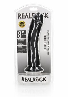 Gebogen Realistische Dildo met Zuignap - 20,5 cm