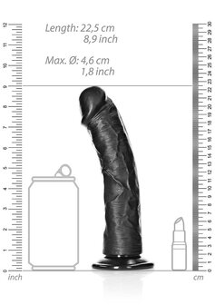 Gebogen Realistische Dildo met Zuignap - 20,5 cm