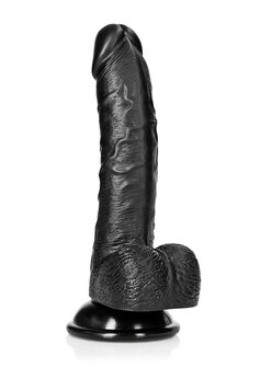 Gebogen Realistische Dildo met Ballen en Zuignap - 18 cm
